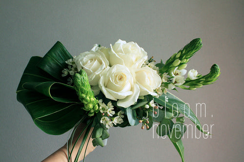 foliage wedding flower bouquet