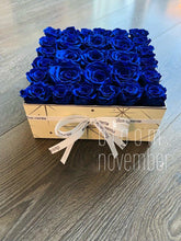 preserved flower box blue rose bloom november