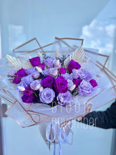 preserved flower light purple rose bloom november 