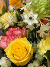 bloom november carnation monther day bouquet yellow and pink blooming