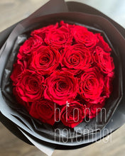 Red valentine bouquet preserved flower bloom november 