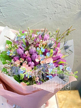 purple tulips mania flower bouquet delivery bloom november